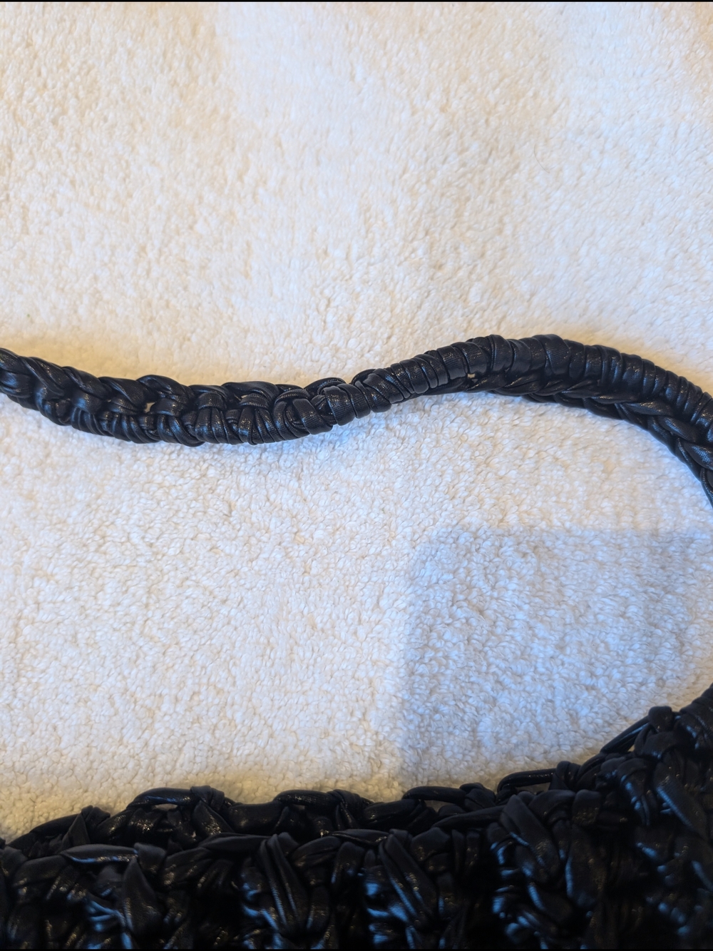 Woven Shoulder Bag - Black - Picture 3 of 7